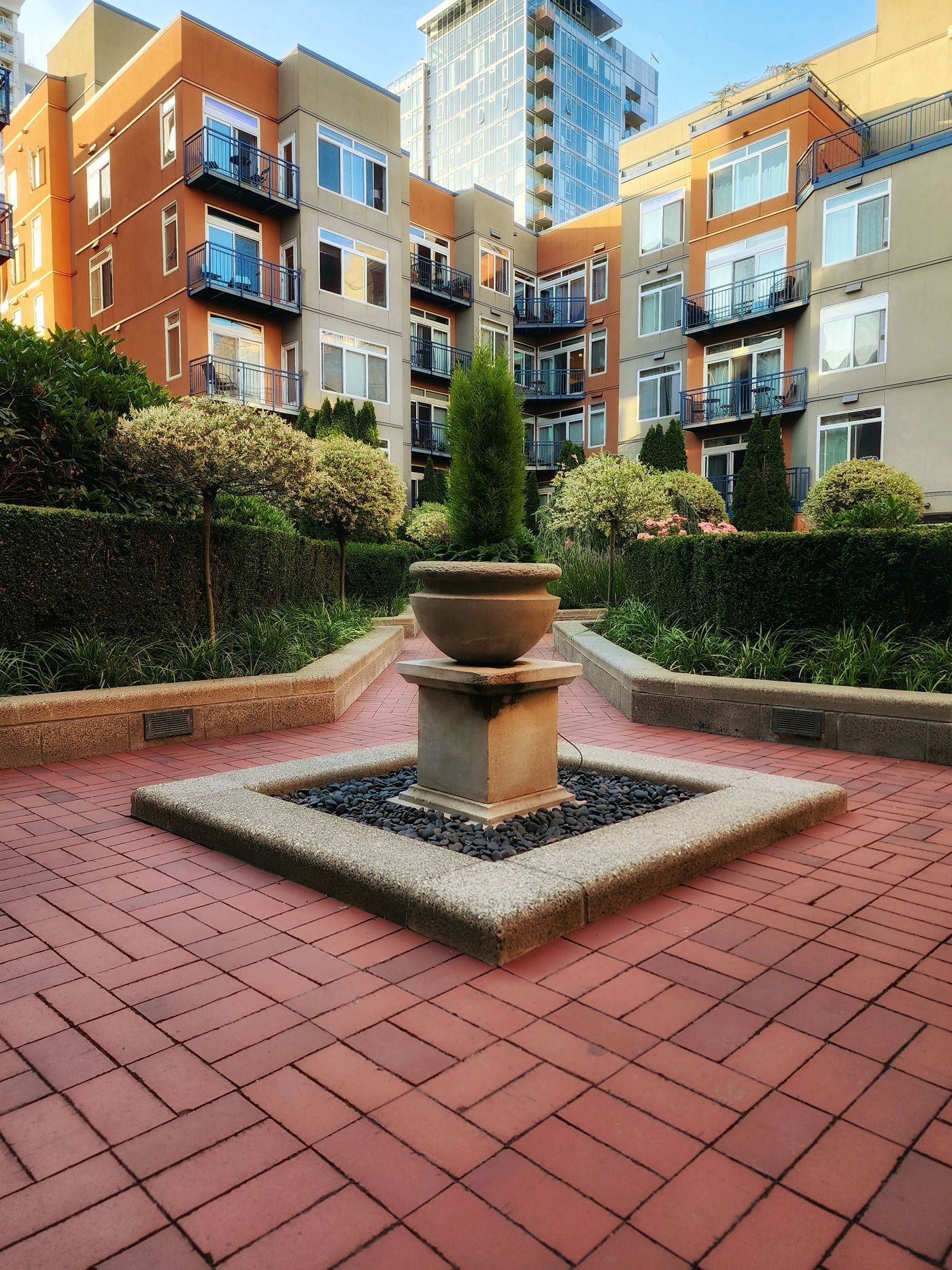 Illustrative courtyard setting